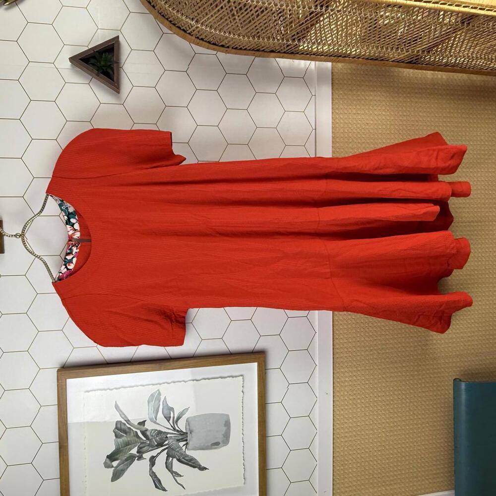 Maeve by Anthropologie Red Rousseau Flounced Knee Length Dress - Size - 4 - NWT
